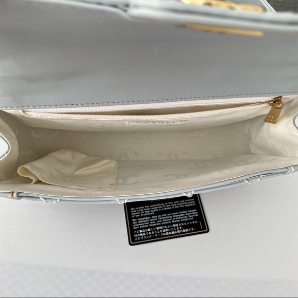 ❌SOLD❌ Chanel Milky Blue Wildstich Handle Bag - Picture 8 of 13